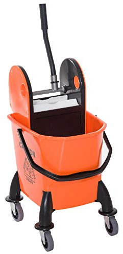 HOMCOM - Carrello per pulizie professionale + Strizzatore