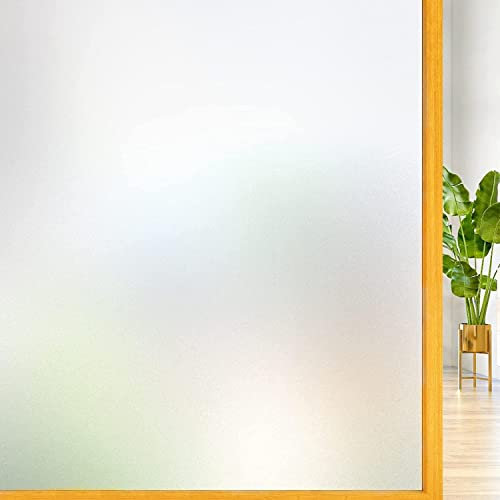 Cinbee Film Fenêtre Anti Regard Dépoli Film Vitre 100cm Autocollant Décoratif Film occultant Anti UV pour la Maison Bureau - 100 x 200 cm - Mat