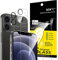 NEW'C Lot de 4, 2 x Verre Trempé pour iPhone 12 Mini et 2 x Protection Ecran Caméra Arrière - sans Bulles d'air -Ultra Résistant - Dureté 10H Glass