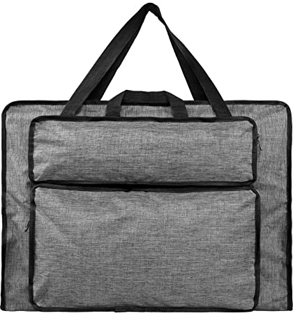 TINAYAUE Sac de Planche à Dessin A3 Etanche Portfolio d'artiste Art Portfolio Case Sac de Protection à Dessin Portable Étui de Fournitures de Croquis Sacoche de Transport GrisClair 50x66CM