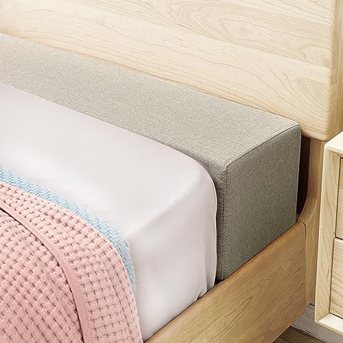 Matratzenkeil, zum Füllen der Lücke zwischen Matratze und Kopfteil/Wand/Bett, Liebesbrücke für Matratzen für alle gängigen Matratzen, Hochdichter Schwamm mit abnehmbarem Bezug(140x10x10cm-héllgrau)