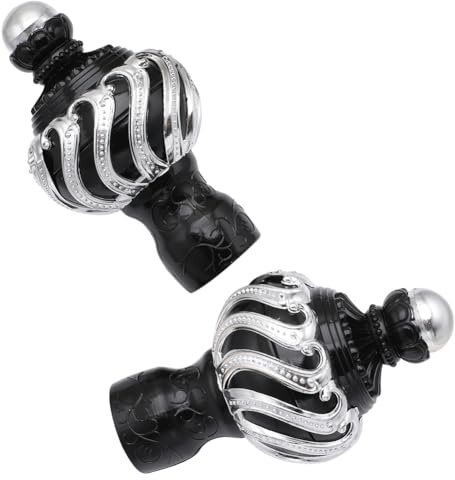 GORGECRAFT 2 Pieza de Remates de Barra de Cortina Redonda Extremo de Poste de Cortina Tapas Decorativas de Repuesto para Cortina Accesorios de Decoración de Barra Romana Diámetro Interior: 27 mm