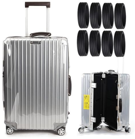 Befitery 28‘’ Kofferschutzhülle Transparente Kofferhülle mit Reißverschluss Koffer Schutzhülle Kofferschutz mit Silikon-Kofferrollen Schutz, Wasserdicht