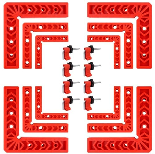 Versatile 90 Degree Clamp Set – Essential Woodworking Tools for Pictures Frames, Cabinets, and Boxes (3 4 6) with Clamps for Woodworking