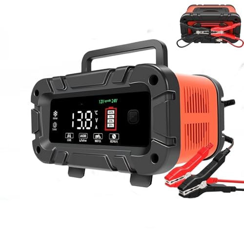 Lifepo4 batteriladdare 20A 12V / 24V, blysyrad bilbatteriladdare och underhållare för bil, husbil, motorcykel, lastbil, golfvagn, båt, AGM, gel,7-stegs 1-300AH