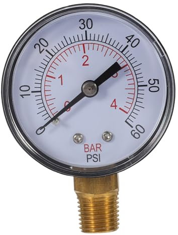 Levemolo 1 Satz Filtermanometer Manometer Für Tank Pool-Manometer Im Freien Pooldruckmessgerät Für Den Garten Pool-zubehör Poolpumpen-Manometer Manometer Für Aquarium Black Harz