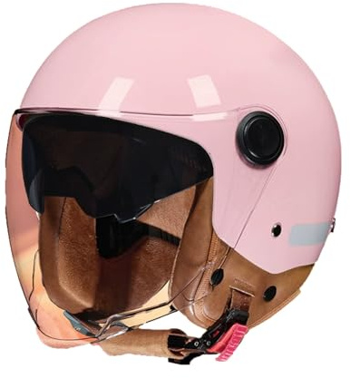 JATIBOSH Jethelm Retro, Chopper Helm, Halbschalenhelm mit ECE, Retro Motorrad Helm, Scooter-Helm, Offenem Helm, Mit Brille Halbhelm Motorrad Männer Motorradhelm