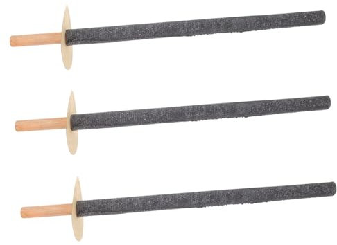 CAXUSD 3 Pezzi Torcia Picchetto Legno Portatile Torce Giardino Decorazioni Esterno Patio Cortile