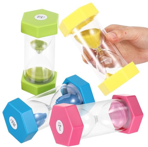 Alipis Clessidra Per Bambini: Clessidra Da 3/10/15/30 Minuti Per Uova Sode - Timer Visivo Colorato Per Aule Ufficio E Cucina