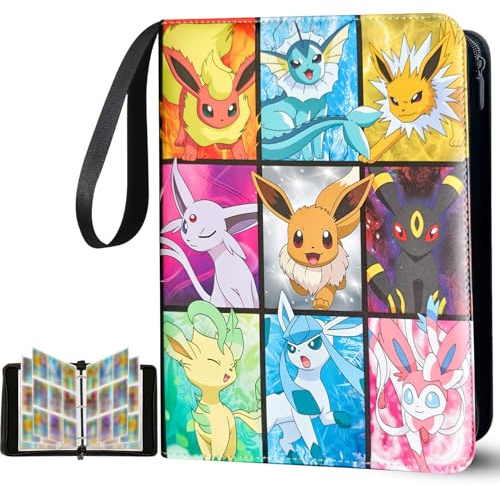 Sammelkarten Album 50 Seiten 900 Karten Kapazität, Große Karten Ordner, PU-Material, Tragbar und Wasserdicht, Ideal Party Geschenk