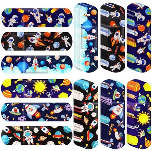 Cerotti per Bambini, 60 Pezzi/Set, Simpatici Cerotti con Stampe di Astronauti, Cerotti Kawaii, Adesivi per, per Bambine E Ragazzi.