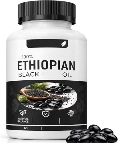 Aceite negro etíope, 100% puro Nigella Sativa 60 unidades