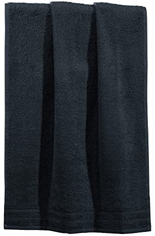 Erwin Müller Duschtuch Heidelberg 100% Baumwolle schwarz Größe 70x140 cm - saugstark, gut trocknend, kompakt, leichte Qualität - ideal für Sport, Strand, Reisen (weitere Farben)