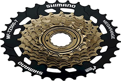 SHIMANO Unisex – Adulto E-MFTZ5107434 corona a vite, marrone/nero, 14-16-18-20-22-24-34 denti