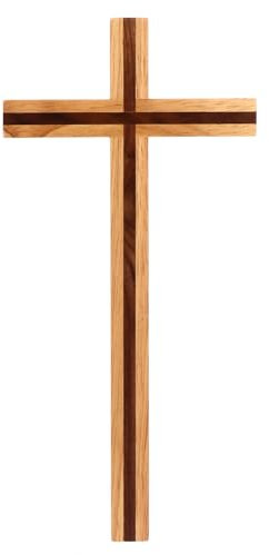 VOSAREA Kruzifix Wandkreuz Holz: Kreuz groß Wand Holzkreuz Modern 25 cm Lang - Wandkreuz katholisch Großes Kreuz für die Wand Wohnzimmer Kirche