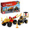 LEGO NINJAGO Verfolgungsjagd Set mit Kais Flitzer und Ras' Motorrad, Spielzeug für Kinder ab 4 Jahren, Ninja-Auto-Spielzeug zum Bauen, Minifigur zum Sammeln 71789