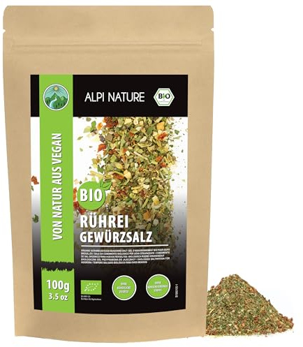 Alpi Nature Organic Scrambled Egg Seasoning 100g 3.5 oz, Eggs and Omelette Seasoning Salt