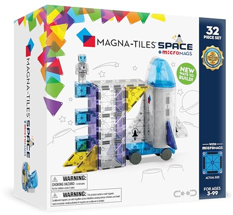 Magna-Tiles Space Kit de Construction magnétique 32 pièces