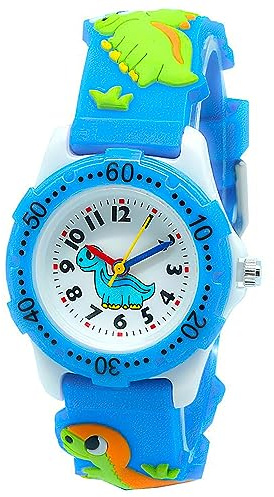 YANGUN Dinosaur Watch Children, Kids Cartoon Watch, Wristwatch Boys Dinosaur, 3D Cute Cartoon Watchs Silicone Strap, Wristwatch Boys Dinosaur, Kids Analog Wrist WatchGifts for Children from 3-12 Years