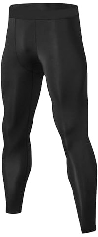 Towintec Men’s Compression Pants, Athletic Running Leggings Workout Tights Quick Dry Base Layer for Basketball Sports Football Gym Soccer Breathable Underpants(Black,XL)