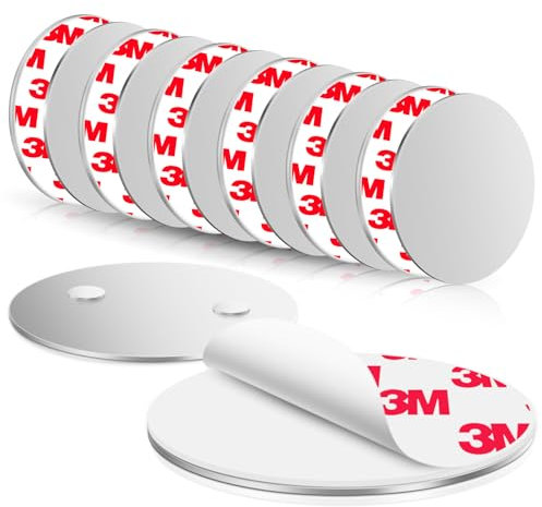 Magnethalterung für Sicherheitsmelder, 6 Stück Selbstklebende Magnethalterung für Rauchmelder Ø 70mm, Selbstklebende Magnetpads, 3M Klebepads mit Magnet Befestigung, Halter für Feuermelder, Gasmelder