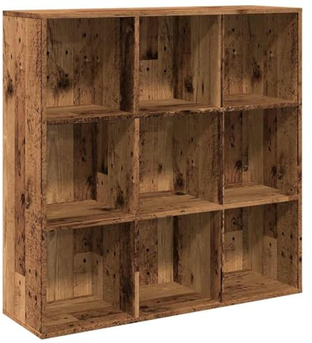 vidaXL Bokhylla åldrat trä 98x29x97,5 cm