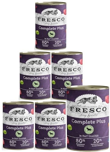 FRESCO Dog NassBarf Pferd 6 x 800g | Hypoallergenes Hundefutter Nass getreidefrei | Mono-Protein & 80% Frischfleisch | Nassfutter für Hunde ohne künstliche Zusätze | Aus Deutschland