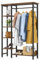 VECELO Free-Standing Garment Rack, Heavy Duty Coat Clothes Rail Rack with 5-Tier Storage Shelves and Hanging Rod for Bedroom Living Room Hallway Entryway, Easy Assembly
