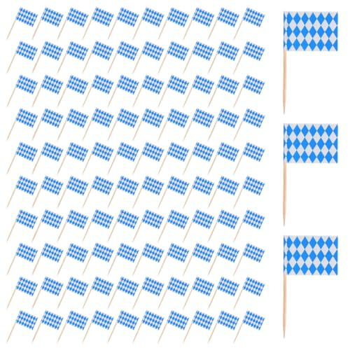 WUSJCOF Set de 100 Palillos para Fingerfood – Brochetas de Madera para Aperitivos, Pinchos para Canapés, Snacks y Fingerfood (aprox. 15 cm de largo)