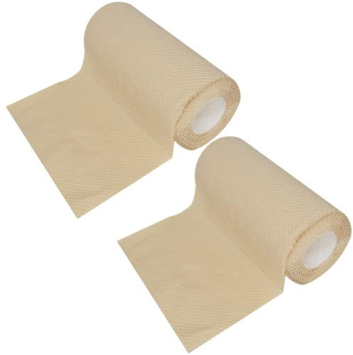 TOPPERFUN Papel Absorbente de Aceite de Pulpa Gruesa para Cocina 2 Rollos sin Irritación Biodegradables para Hotel y Hogar