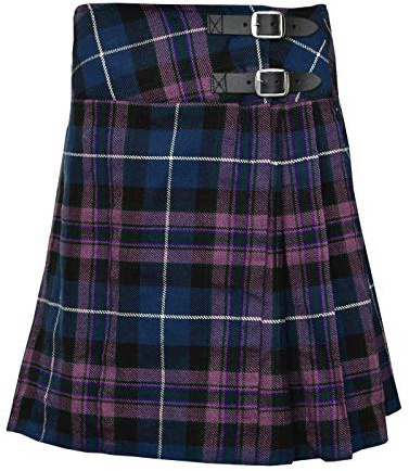Ladies Knee Length Kilt Skirt 20 Length Tartan Pleated Kilts - Pride of Scotland