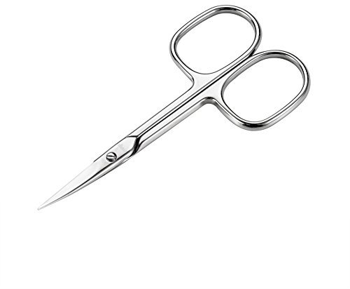 LIVINGO Forbici Multiuso per Manicure e Pedicure, in Acciaio inox, kit di Bellezza per unghie, Sopracciglia, ciglia, Pelle secca, Lama curva da 8,9 cm