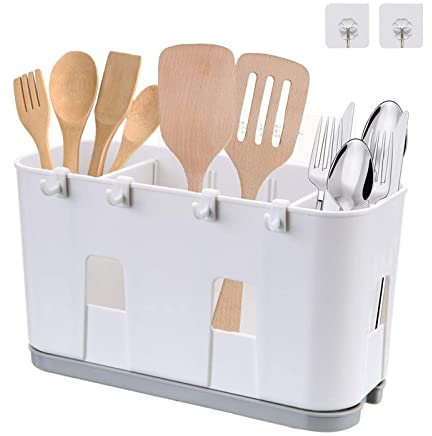 Escurridor para Utensilios de Cocina, Cuchillo y Tenedor, Cuchara, Cesta de Secado para Fregadero