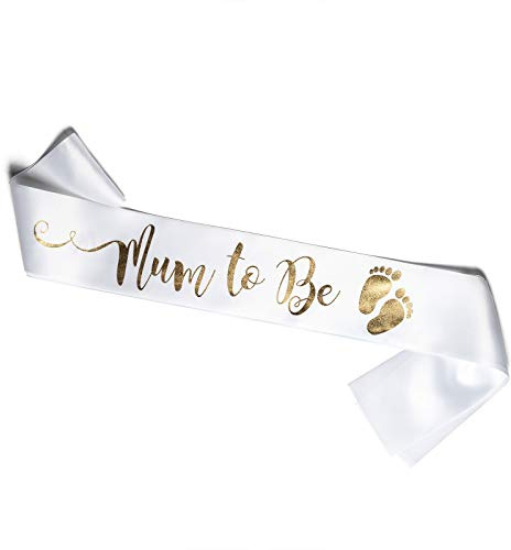 Halsduk för Baby Shower Mum to Be (Mum to Be Vit)