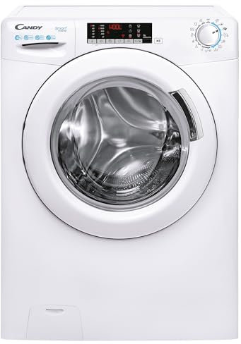 Candy Smart Inverter Lavatrice 10 kg, Libera Installazione, Carica Frontale, Classe A, 1400 Giri, 16 Programmi, Cicli Rapidi, Partenza Ritardata, 60 x 58 x 85 cm, Bianca - CS 1410TXME/1-S