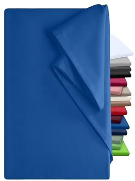 npluseins Bettlaken 240x275cm â€“ Leintuch Gummizug â€“ Tuch ist ideal für Terrasse Reisen und Tischtuch - Wohnmobil Laken - Betttuch Gummizug â€“ 100% Baumwolle, ca. 240 x 275 cm, Royalblau