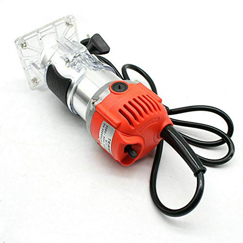 Enhandsfräs 1/4 tum överfräs trim router fräsmaskin träbearbetning trimmer 800 W 220 V elektrisk manuell trimmer träfräs fräsning 30 000 varv/min överfräs