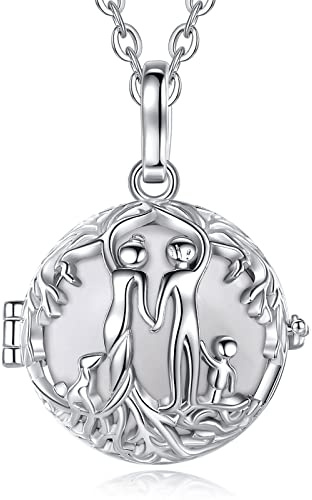 CELESTIA Chiama Angeli Gravidanza Collana Ciondolo Argent Albero Della Vita Regalo Future Mamme Lunga Catena 114cm