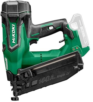 HiKOKI Cloueur à Broches sans fil - 18 V, 32-65 mm Clous - Moteur sans Balais, Réglage de Profondeur sans Outil, Lumière LED, Poignée Ergonomique, Sans Entretien - Incl. Lunettes de Protection