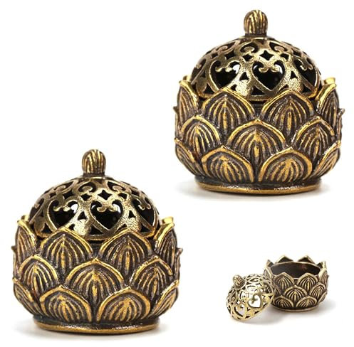 2 Pezzi Brucia Incenso Loto Cono Brucia Incenso Tibetano Portaincenso Lotus Vintage Porta Bruciatore Di Incenso Bruciatore di Incenso Incensiere Fiore Di Loto per Casa Ufficio Casa da Tè Decorazione