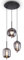 bmf-versand® Rauchglas Hängelampe Esstisch 3-Flammig aus Glas - Moderne Pendelleuchte Schwarz als Wohnzimmerlampe Schlafzimmerlampe hängend - Hängeleuchte Deckenleuchte Flur Esszimmerlampe