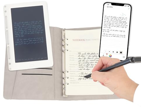 Jectse 3in1 Digital Smart Pen Notebook and Writing Board Set, Real Time Digital Synchronization Compatible for IOS och Android Smartphone, Smart Writing Set Store Notes Digitalt (Svart)