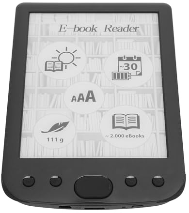 ZDETGU 6in Screen Electric Reader 8GB Memory 2500MAh Battery Lätt E -bokläsare med ögonkomfortdisplay för PDF TXT EPUB Mobi