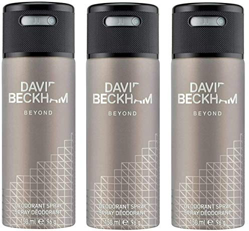 David Beckham Beyond Deodorant Anti-Perspirant Body Spray for Men 150 ml 3 Pack