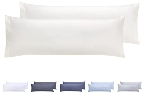 Todocama – Juego de 2 Fundas de Almohada, Microfibra Extra Suave, hipoalergénicas. Juego de 2-90x40 cm Beige