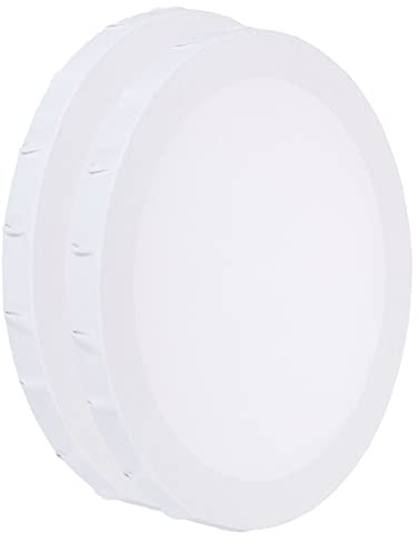 PATIKIL Pintura Lienzo Paneles, 2 Paquete 8x8 Pulgadas Redondo Madera Marco En Blanco Arte Tablero Paneles para Acrílico, Óleo, Tempera Pintura, Blanco