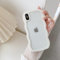 UEEBAI Hülle für iPhone X/XS, Niedliche lockige Wellen Rahmenform Silikon Stoßfeste Handyhülle, Crystal Clear Case mit Anti-Kratzen Schutzhülle TPU Bumper Case Cover - Weiß