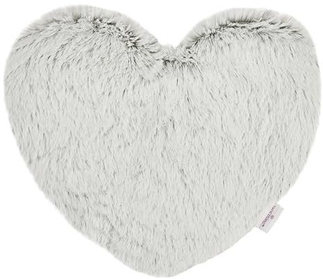 Warmies Plush Heart Heat Pad Microwavable Weighted Grey Plush Pad with French Lavender Scent, Hot or Cold for Cool Relaxation and Warm Relief
