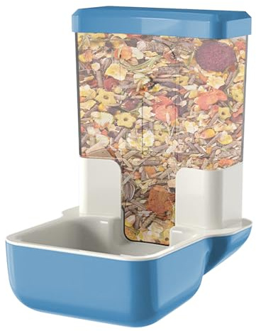 Eastuy Dispensador De Comida Y Agua para Conejos, Automático para Conejos con Cuenco Integrado, Plato con Almacenamiento De Gran Capacidad para Loros, Hurones, Palomas, Erizos Y Chinchillas