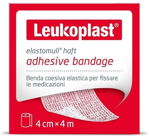 Elastomull Haft 4cm x 4m | Benda Elastica Coesiva di Fissaggio | Aderenza Sicura | 1 PEZZO